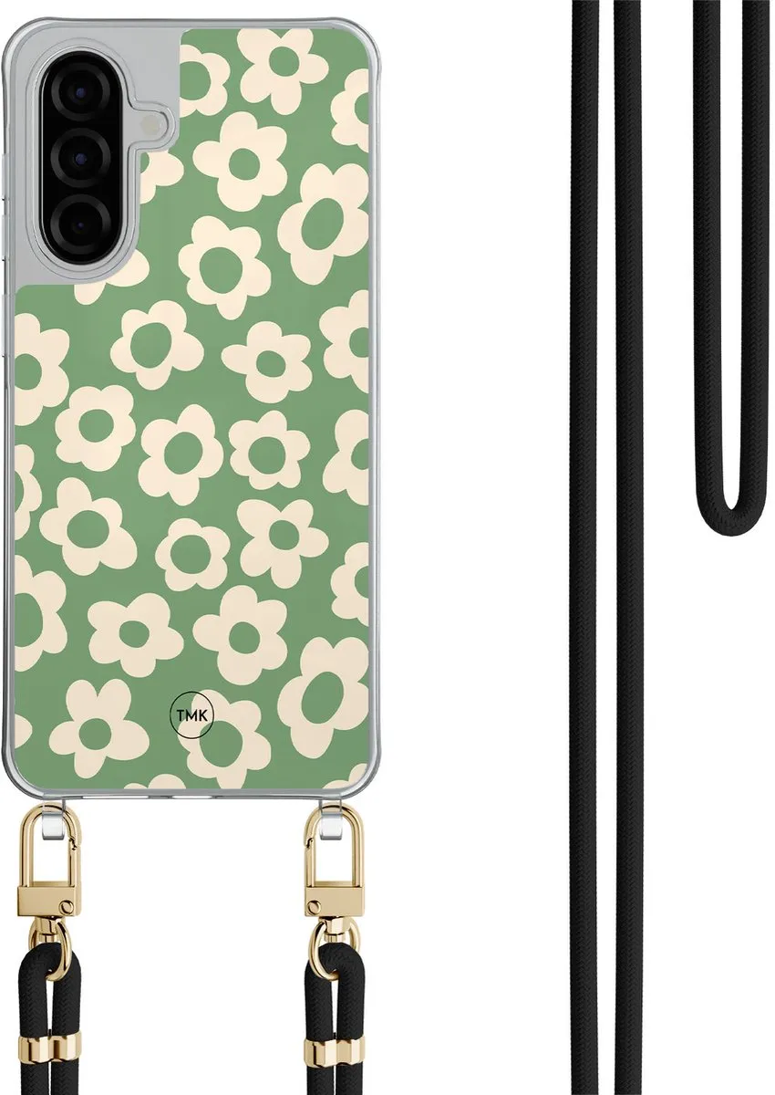Casevibes Telefoonhoesje A56 Retro Cute Flowers Groen