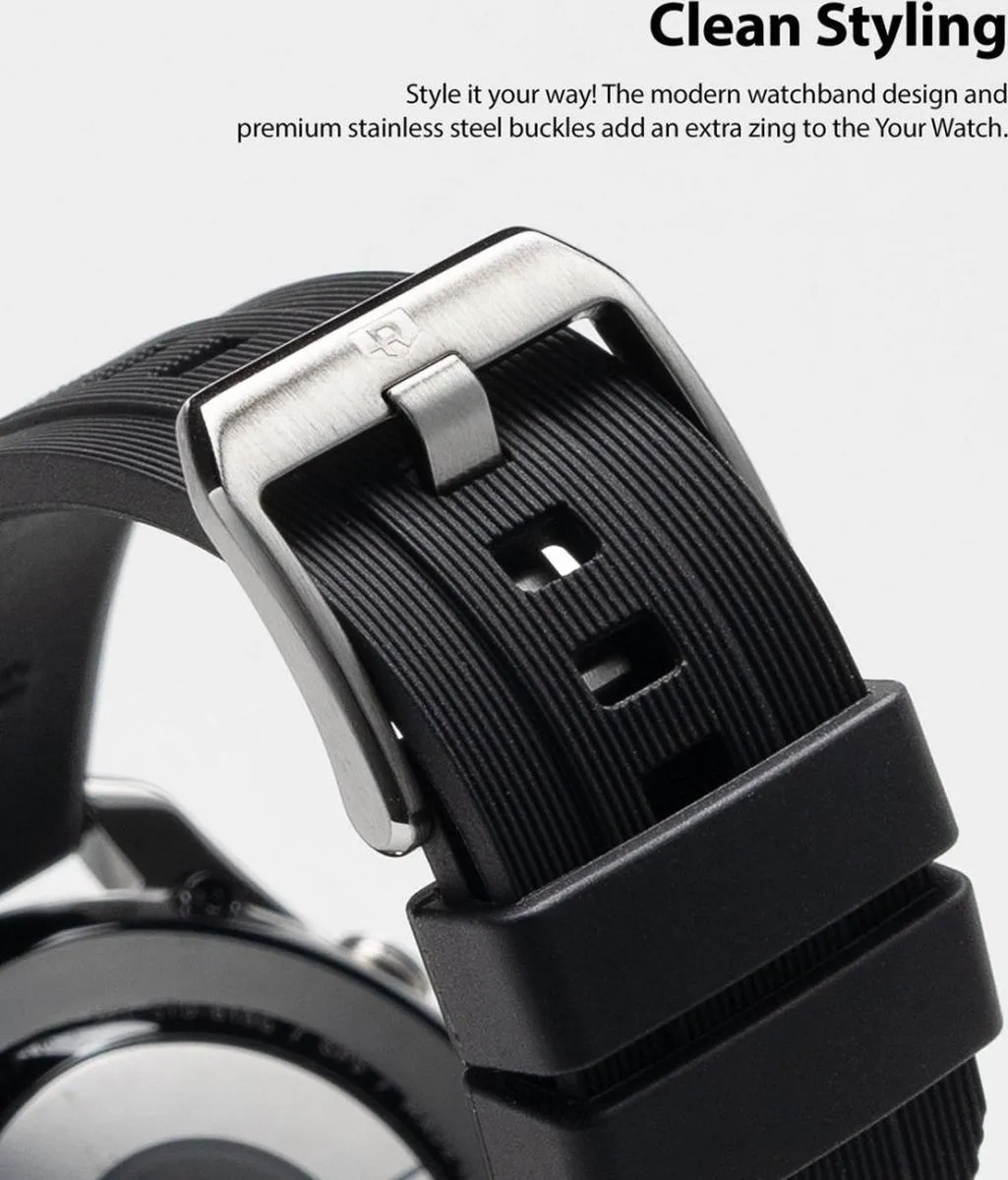 Ringke Rubber One Smartwatchband 22mm - Zwart