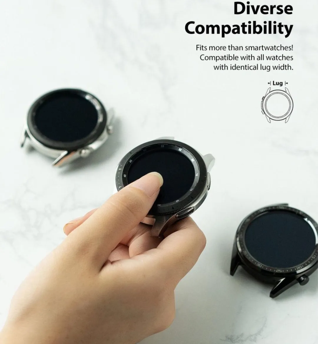 Ringke Rubber One Smartwatchband 22mm - Zwart