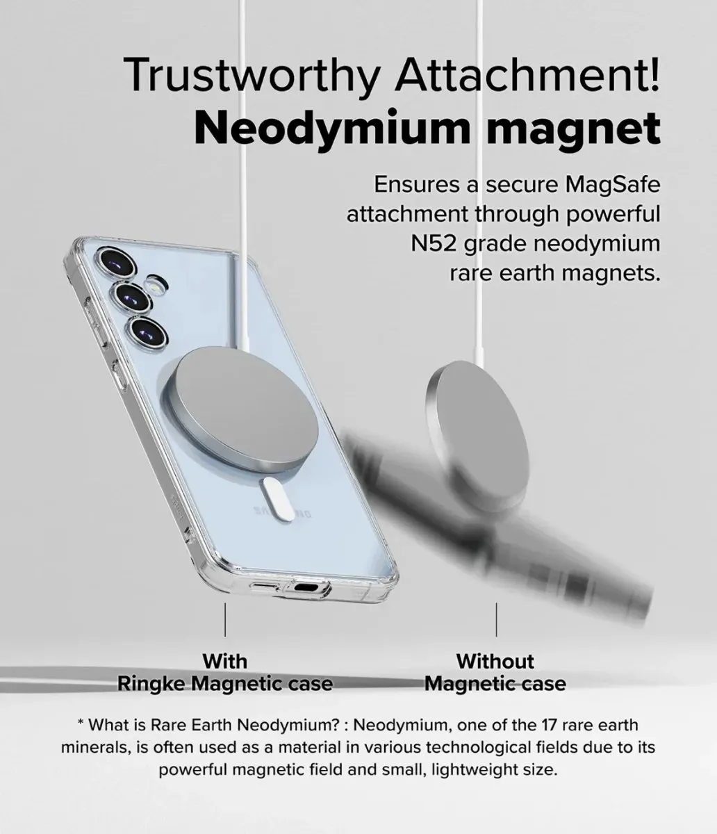 Ringke Fusion Magnetic Hoesje Samsung Galaxy S24 FE - Transparant - afbeelding 6 van 6