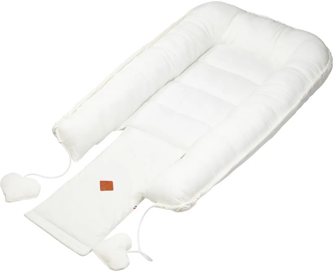 Sevira Kids - Babynest verkleiner van bed in katoenen mousseline - Ecru