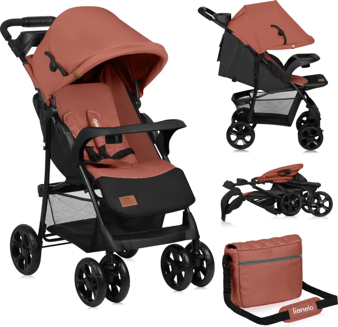 Lionelo Emma Plus Buggy - 5-Puntsgordel - Rugleuning tot ligpositie - 15 kg