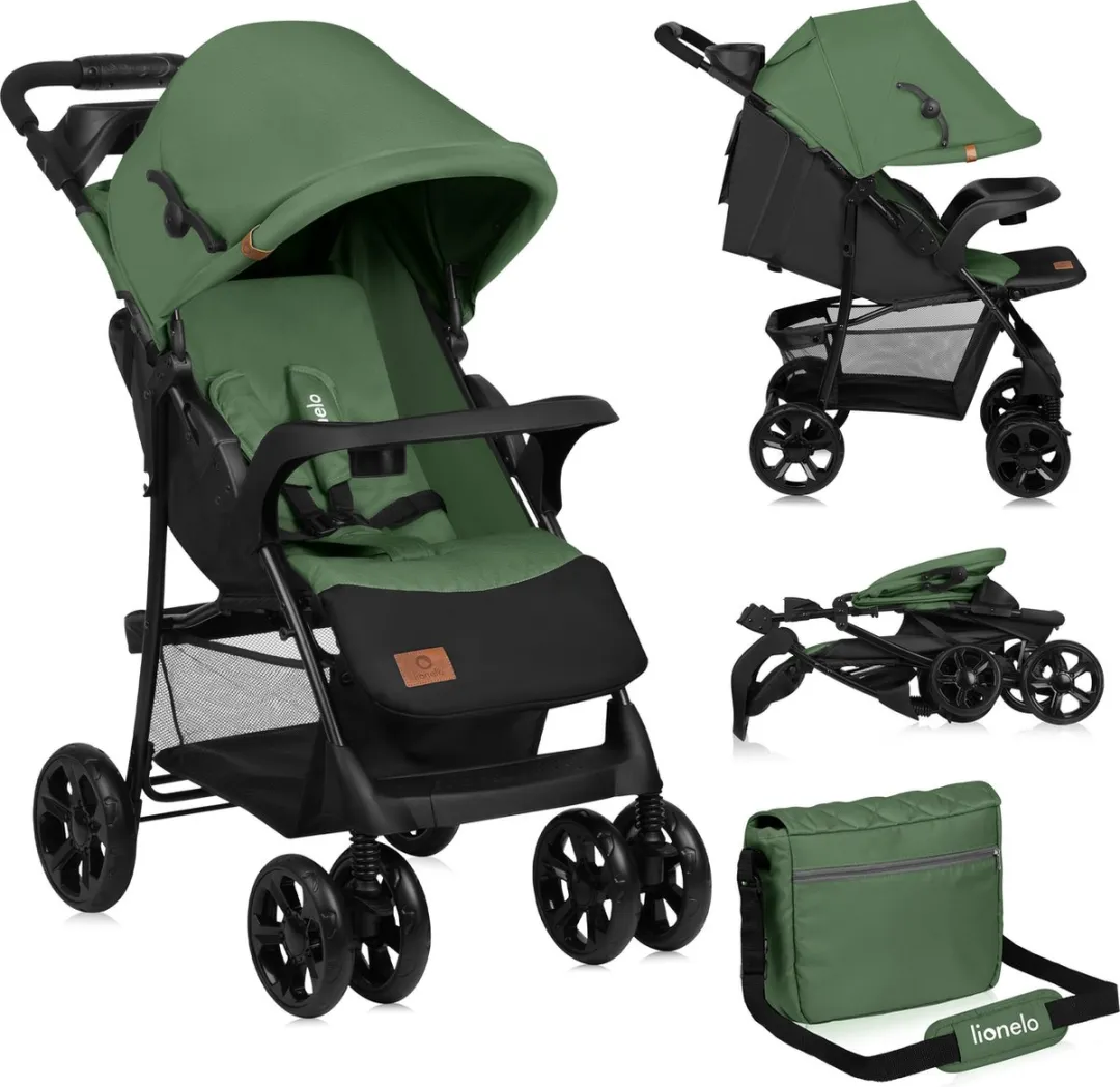 Lionelo Emma Plus Buggy - 5-Puntsgordel - Rugleuning tot ligpositie - 15 kg