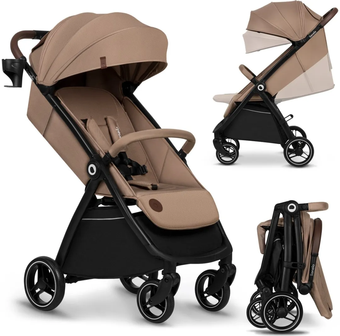 Lionelo Ingrid Kinderwagen - Groen - Auto-Folding - 360° EVA Wielen
