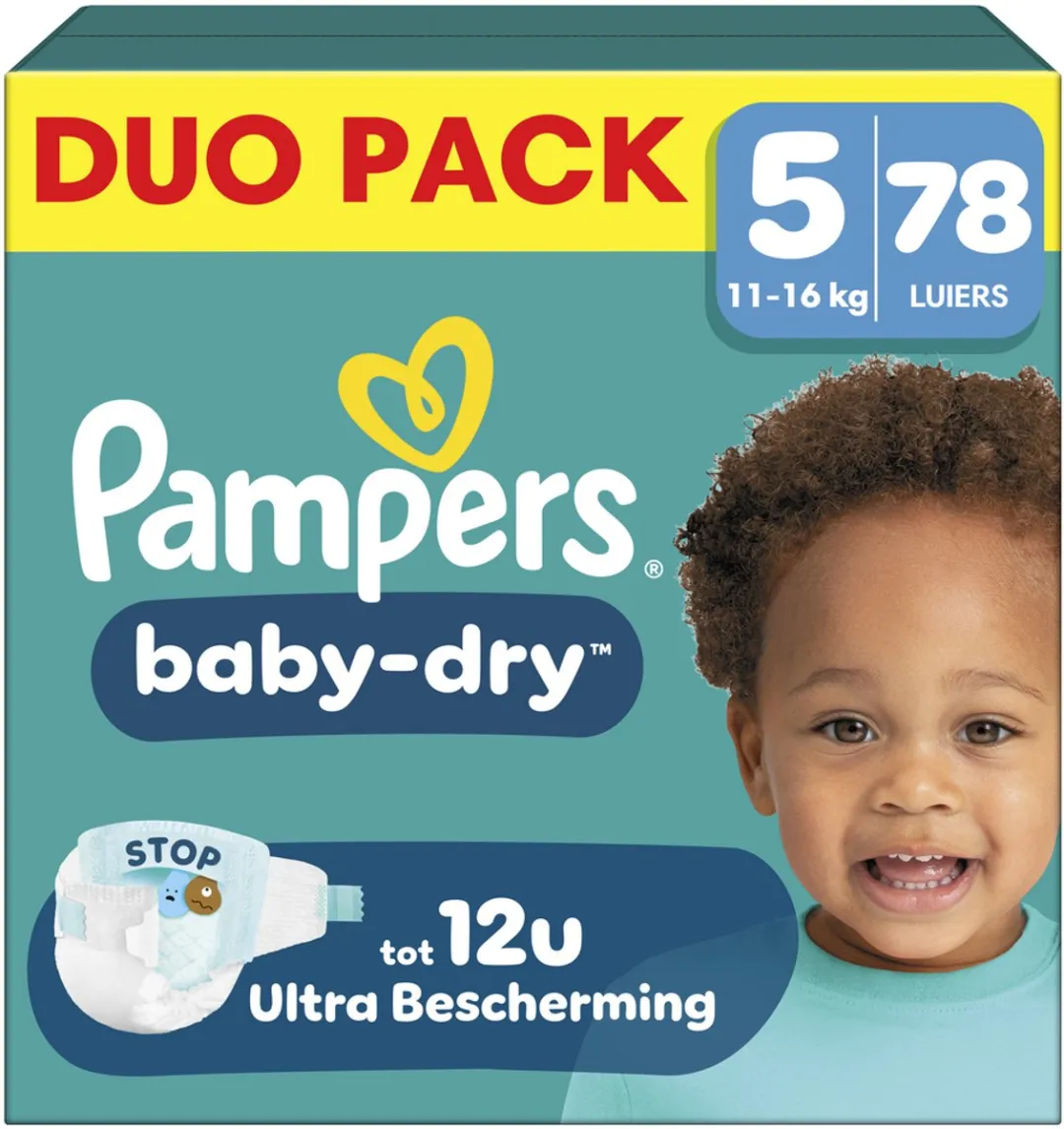 Pampers Baby-Dry Maat 5 Luiers 78 Stuks
