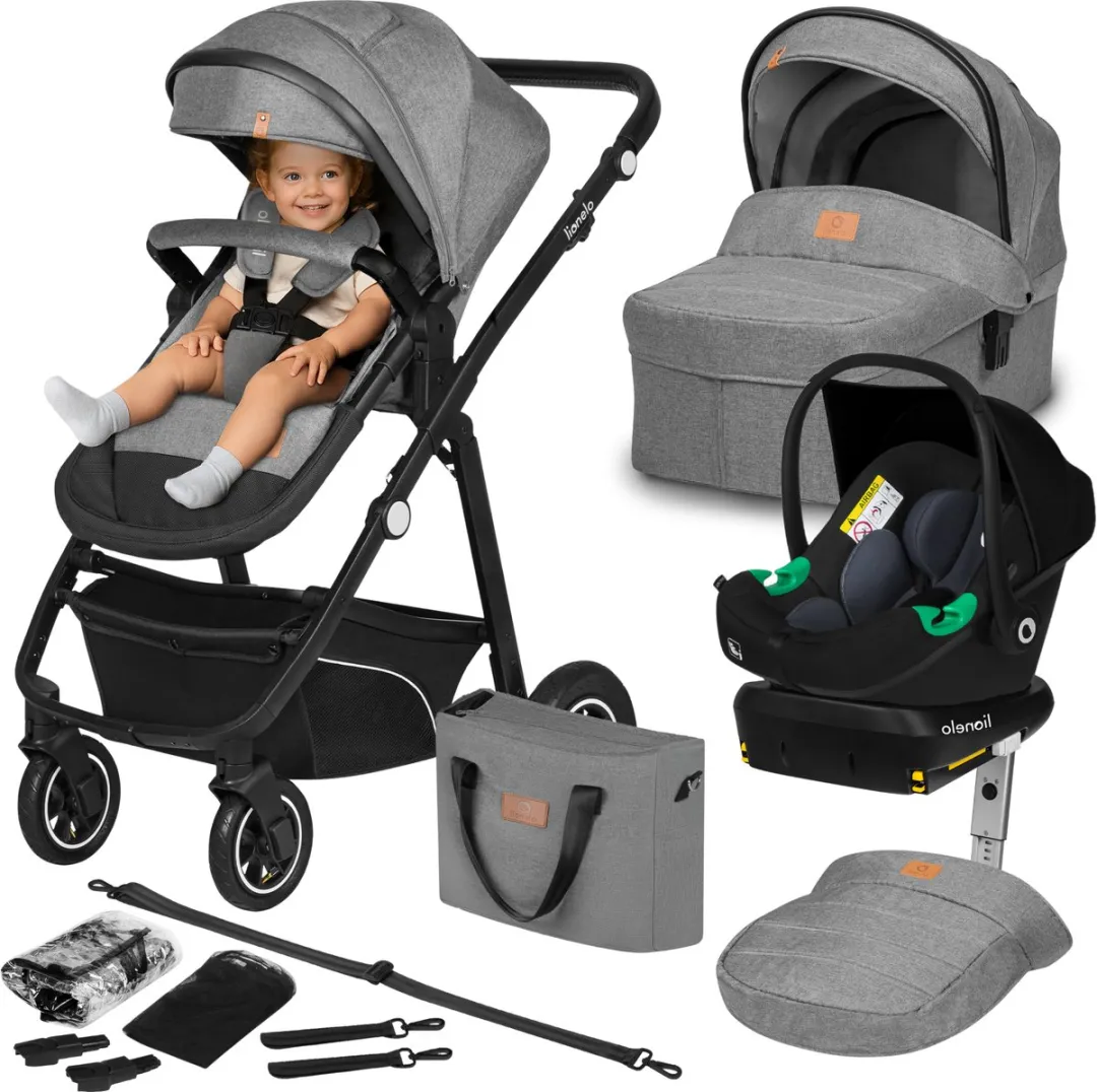 Lionelo Bianka Kinderwagen 4-in-1 - Reiswieg & Autostoel - 0-22kg - Beige