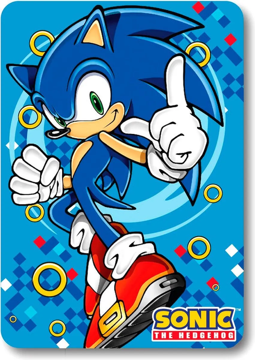 Sega Sonic Fleece Deken 100x140cm - Multi Colour