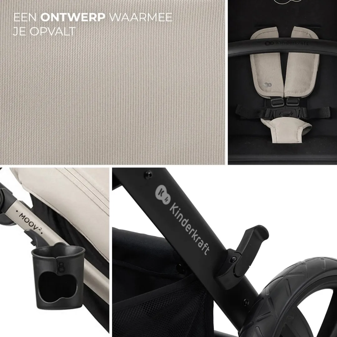 KinderKraft MOOV 2 3-in-1 Kinderwagen - Grijs