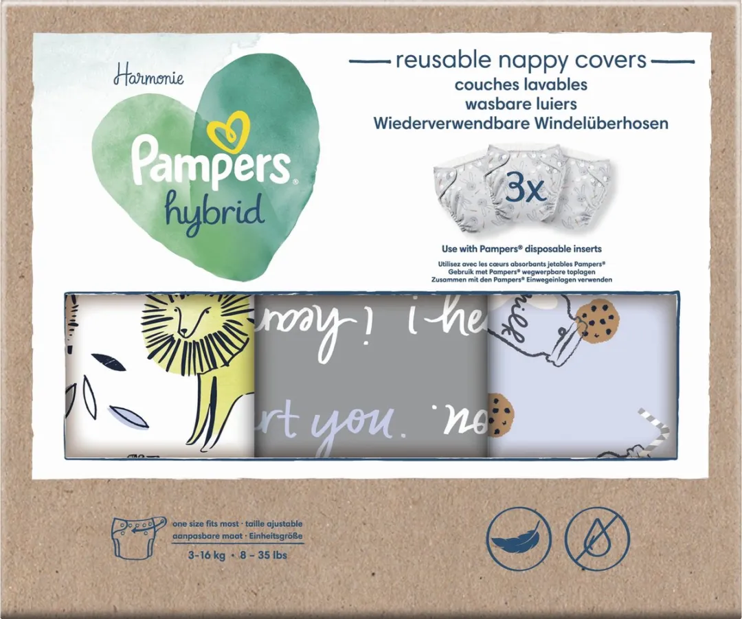 Pampers Harmonie Hybrid - Wasbare Luiers Voor Baby’s - 3 Wasbare Luiers