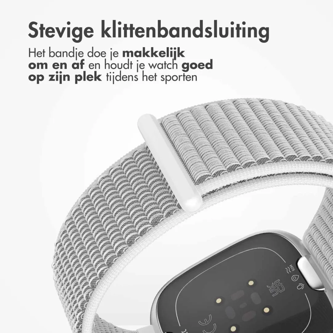 Imoshion Nylon Bandje Fitbit Sense/Versa - Grijs - afbeelding 6 van 6