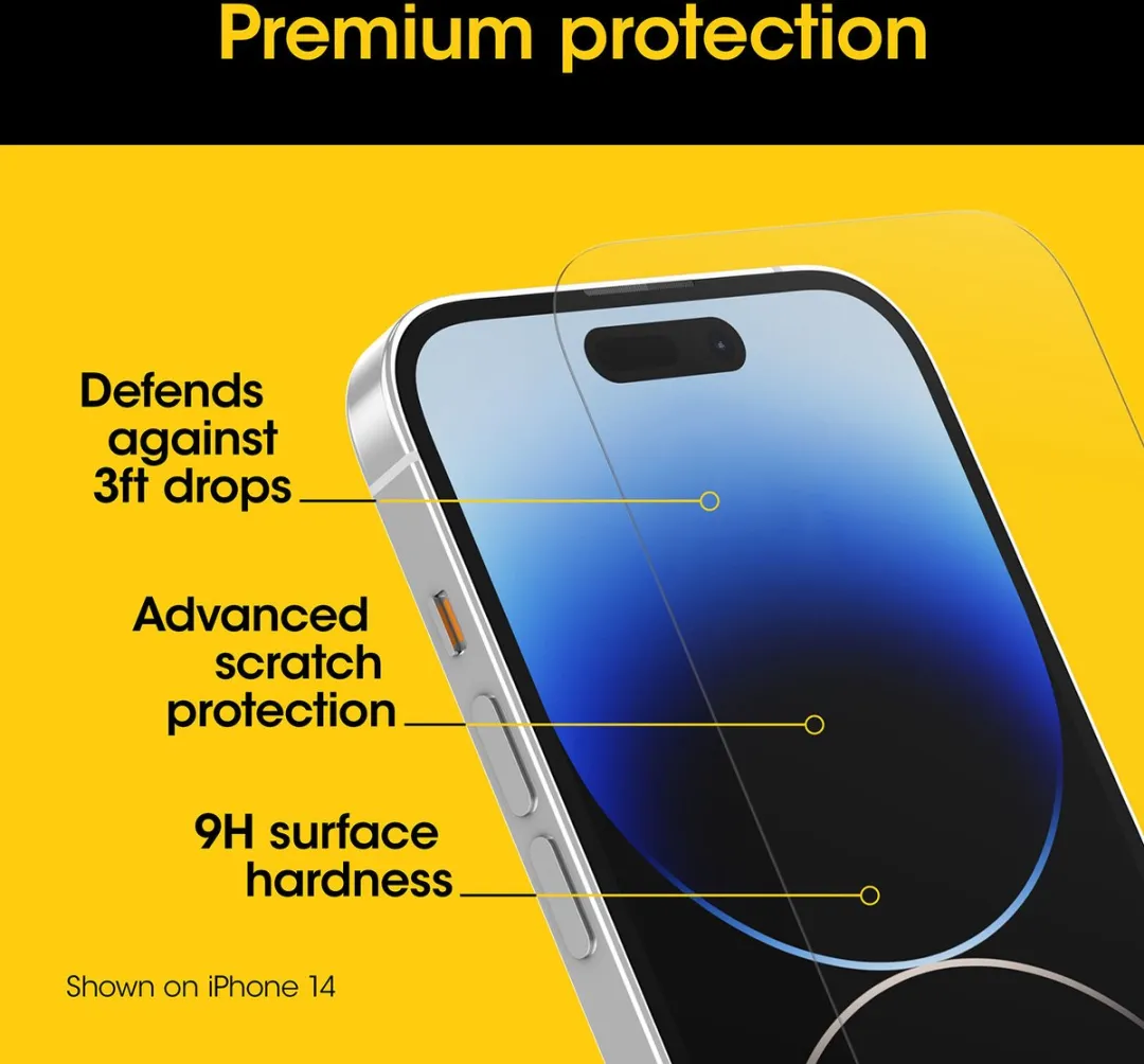 OtterBox Premium Glass Antimicrobieel Schermbeschermer iPhone 15 - 1 Stuk