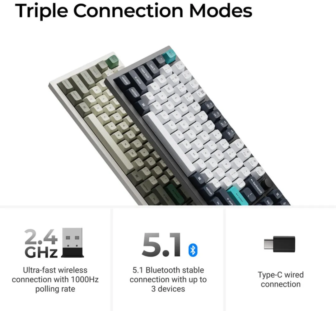 Keychron Q6 Max Q6M-P4 Toetsenbord - Banana Switch - Wit