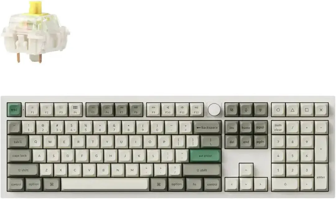 Keychron Q6 Max Q6M-P4 Toetsenbord - Banana Switch - Wit