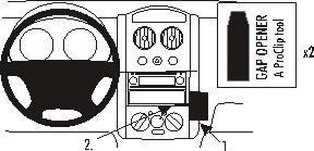 Brodit ProClip 853460 Telefoonhouder - Chevrolet Aveo/Kalos 2004-2009 - Zwart