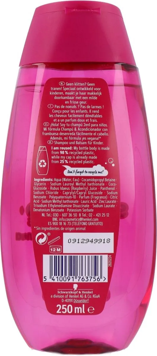 Schwarzkopf Kids Shampoo & Conditioner Raspberry 250ml