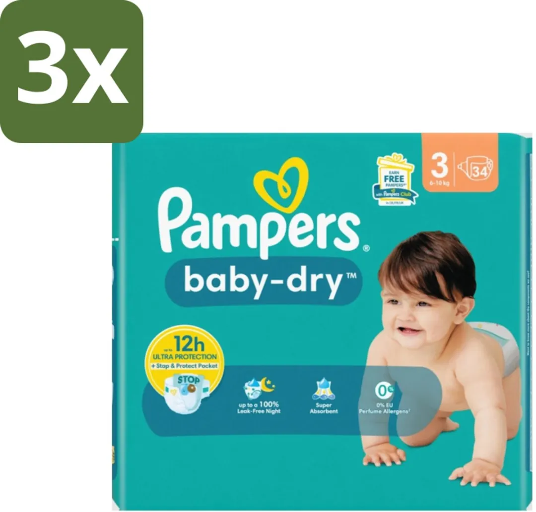 Pampers Baby-Dry Maat 3 Luiers