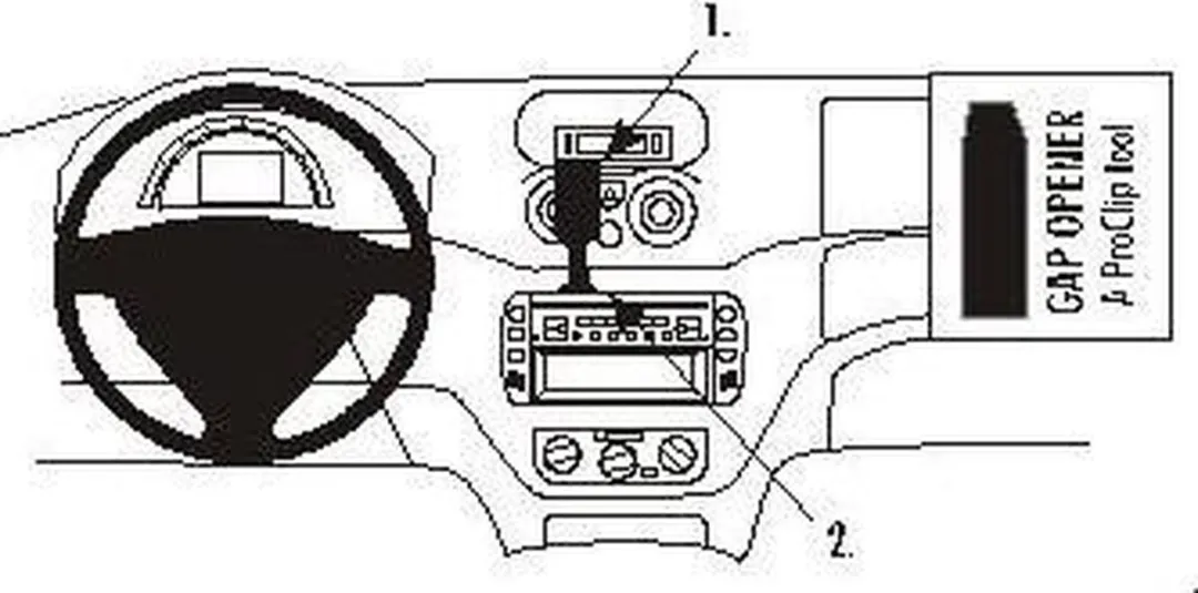 Brodit ProClip 853044 Houder - Citroën C2/C3/Pluriel 2003-2005 - Zwart - afbeelding 6 van 6