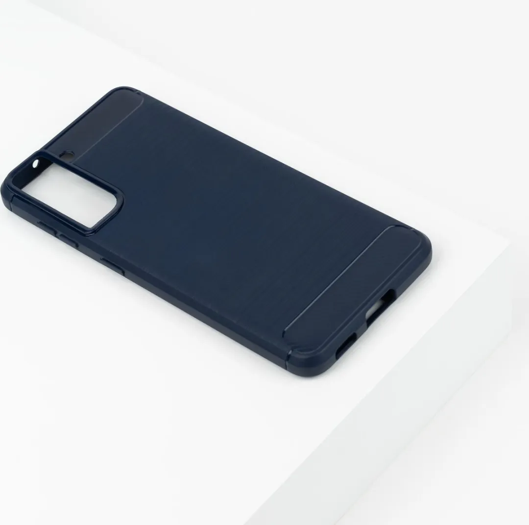 BMAX Carbon Hoesje BMAX57648 Samsung Galaxy S21 - Blauw