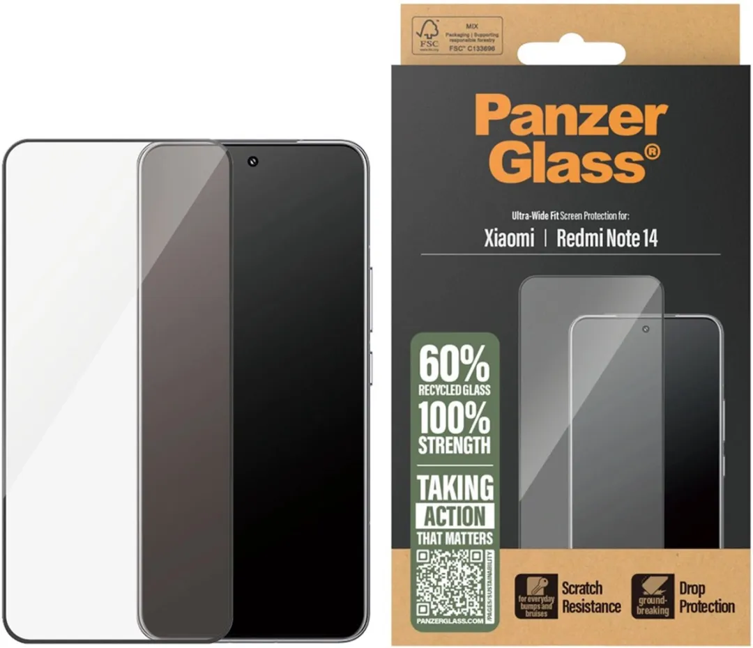 PanzerGlass Ultra-Wide Fit Screenprotector Xiaomi Redmi Note 14 4G