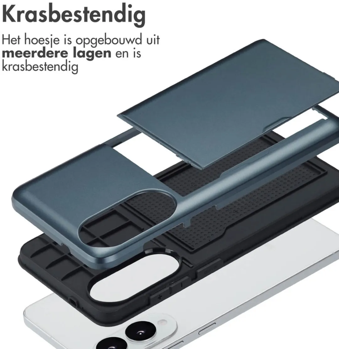 Imoshion Hoesje Samsung Galaxy S25 Edge - Donkerblauw - 2 Pasjes