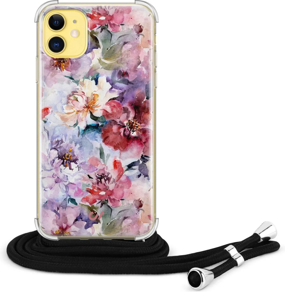 Casevibes Telefoonhoesje iPhone 11 Bloemen Acryl Roze C/11/UV/006