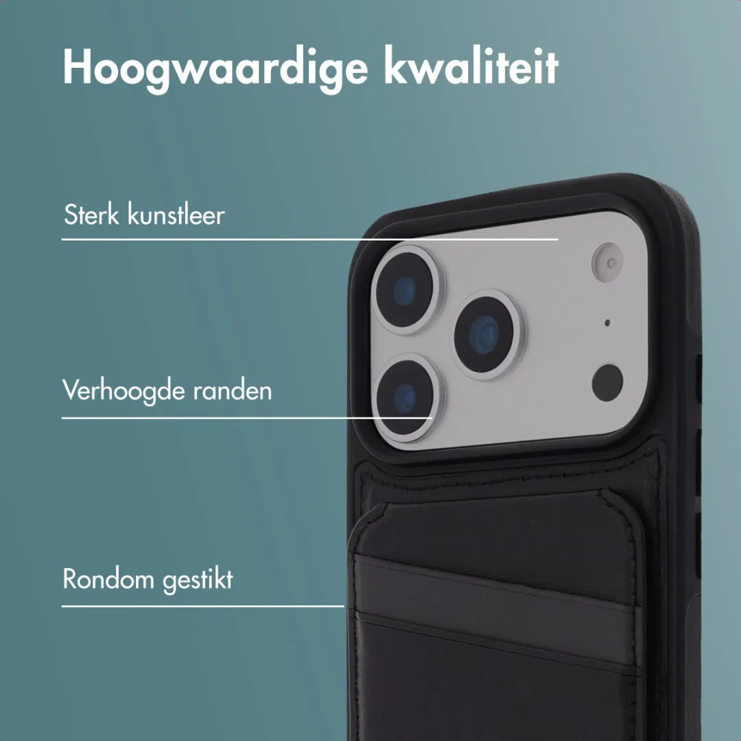 Imoshion Hoesje iPhone 17 Pro - 2 Pasjes - Zwart