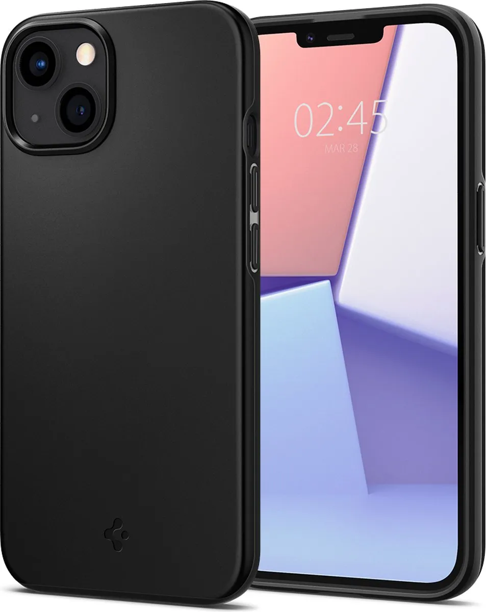 Spigen Thin Fit iPhone 13 Hoesje - Zwart - 8809811853360