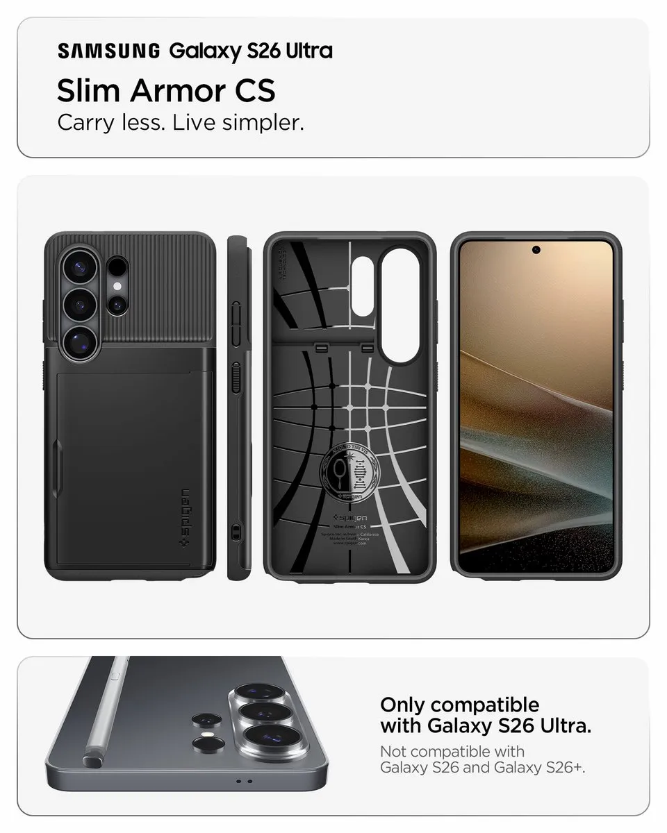 Spigen Slim Armor CS Backcover 8800337241570 - Zwart