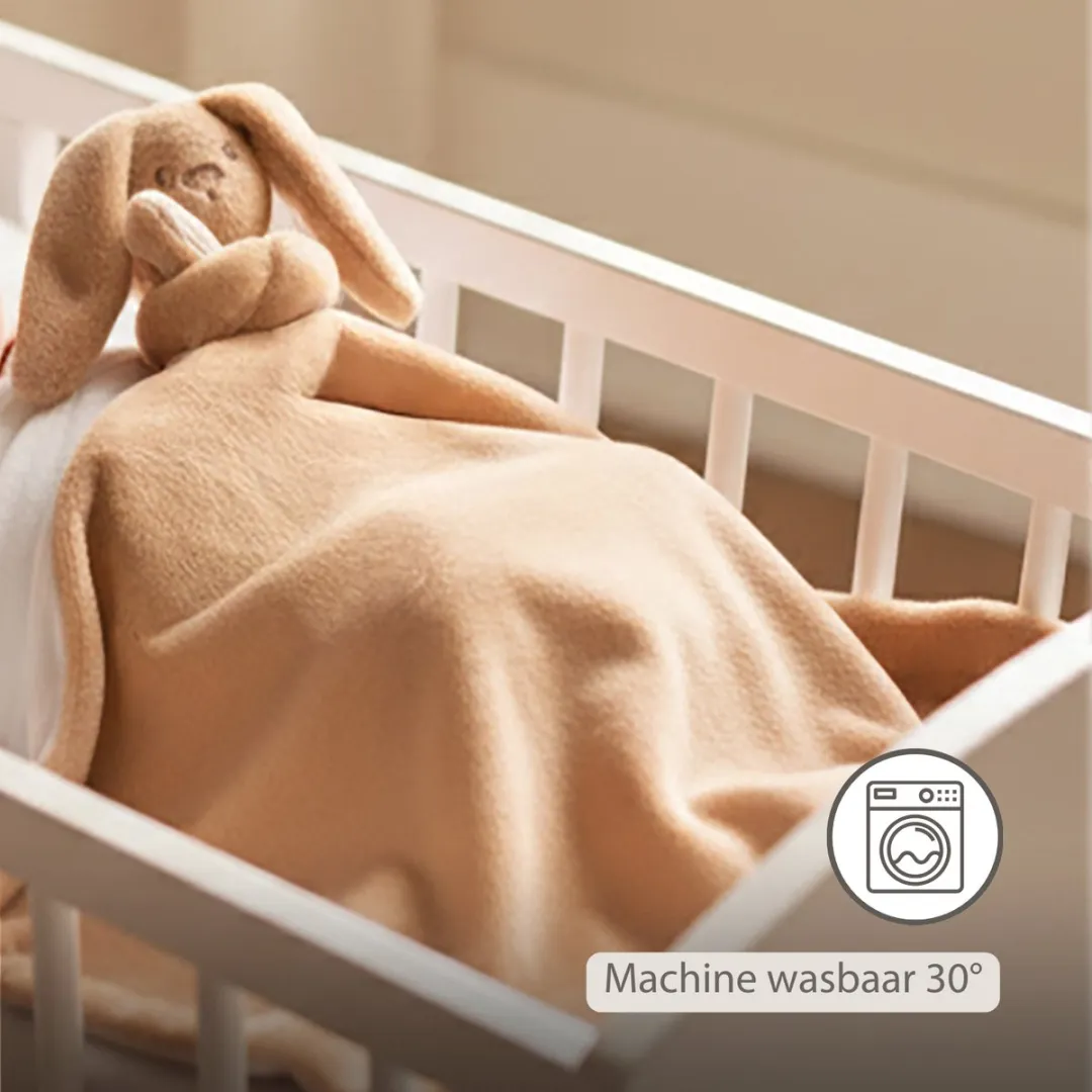 Nattou Lapidou Baby Dekentje 50x50cm - Konijn - Warm Beige