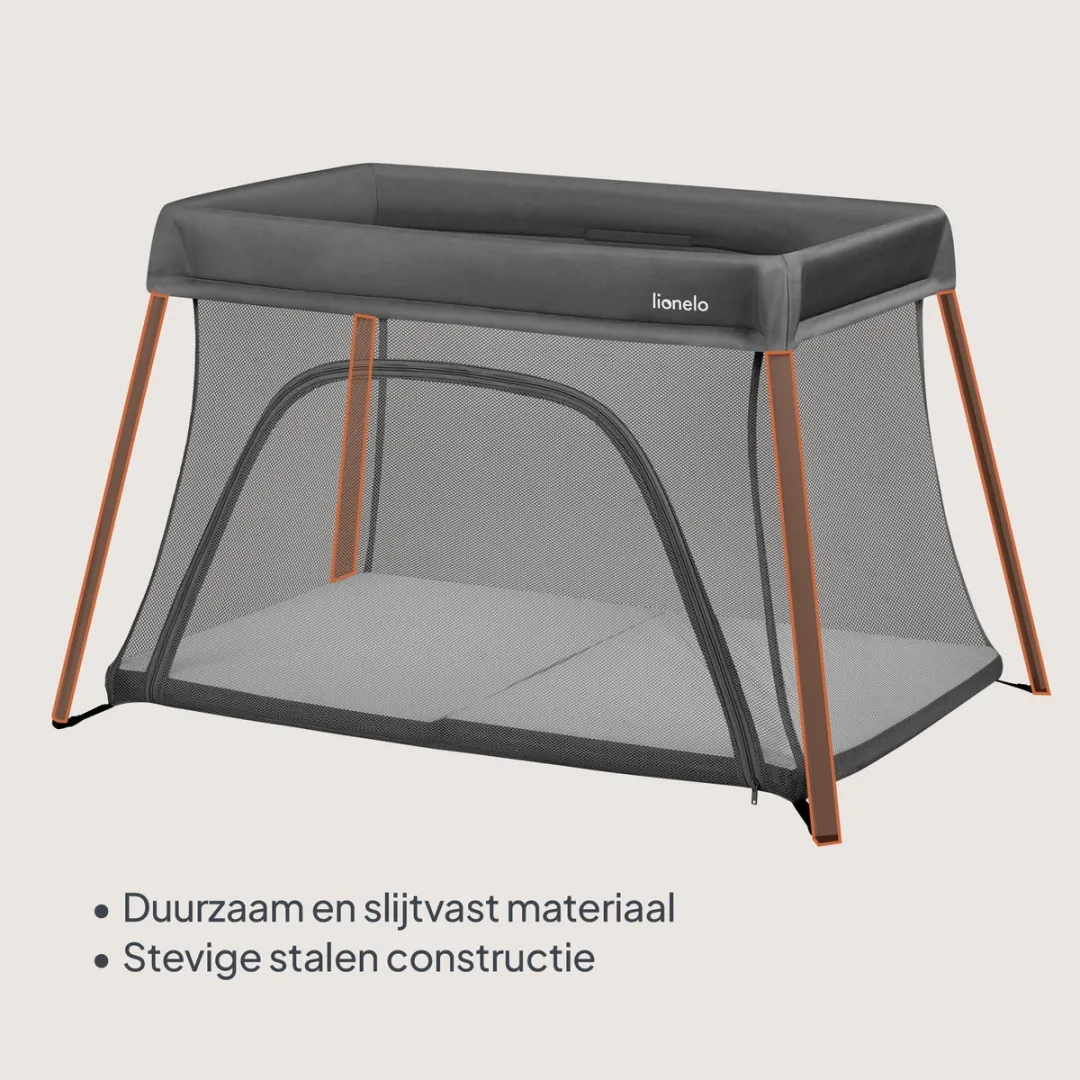 Lionelo Alice 3-in-1 Babybedje Reisbedje - Grijs
