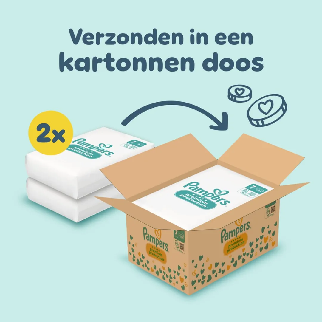 Pampers Premium Protection Maat 7 Maandbox - 128 Luiers - 15kg+