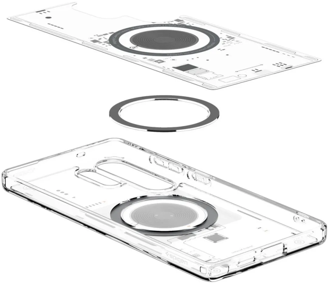 Spigen Ultra Hybrid MagFit Galaxy S25 Ultra Hoesje - Transparant