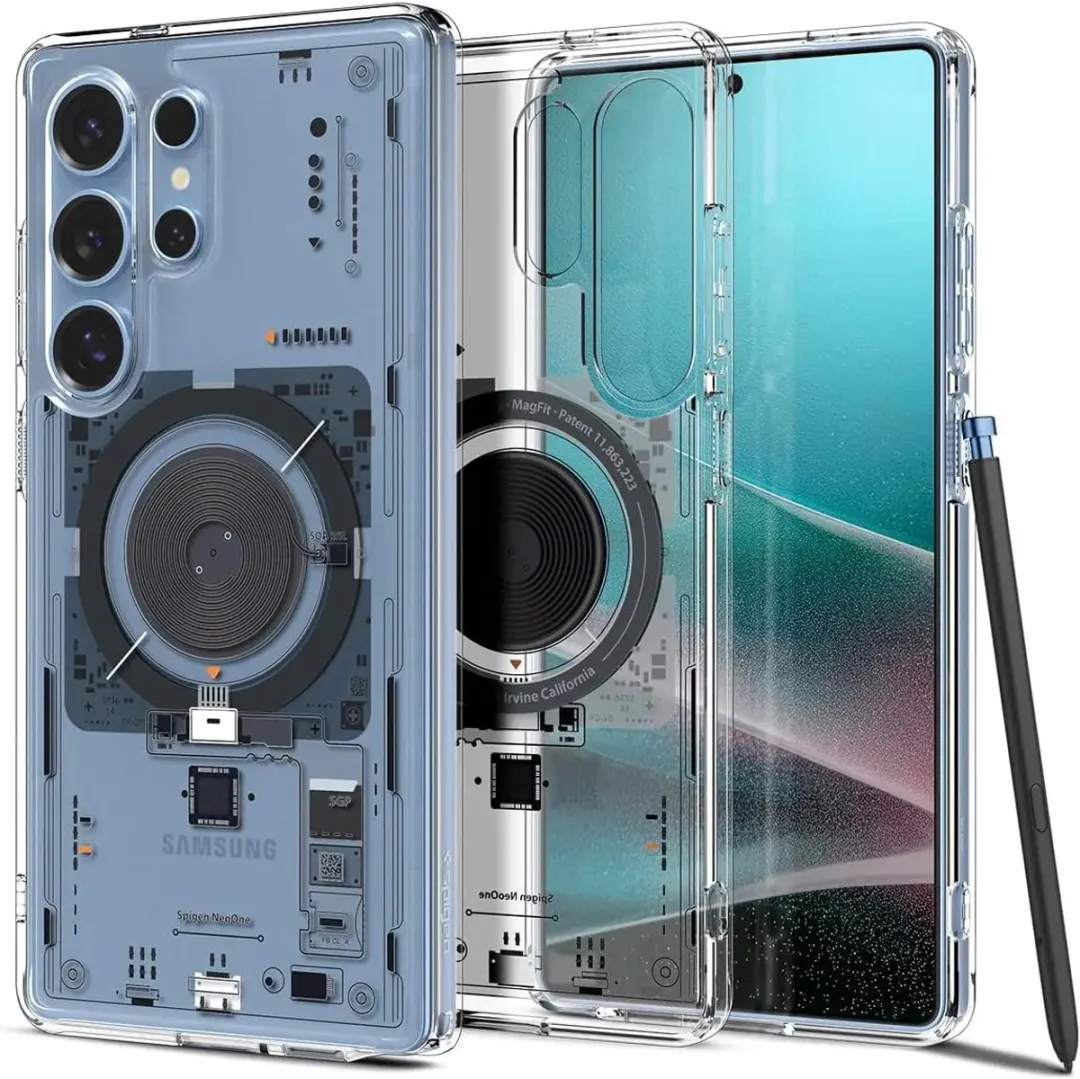 Spigen Ultra Hybrid MagFit Galaxy S25 Ultra Hoesje - Transparant