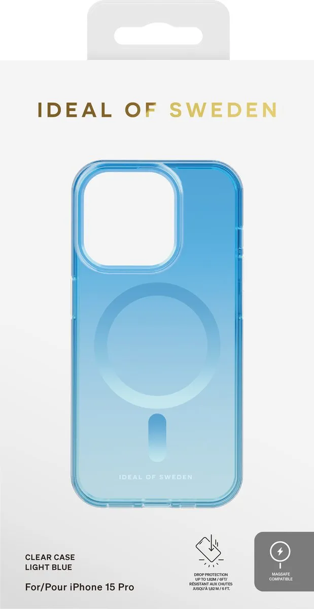 iDeal of Sweden Clear Case MagSafe iPhone 15 Pro - Light Blue IDSICMS-I2361-83 - afbeelding 3 van 6