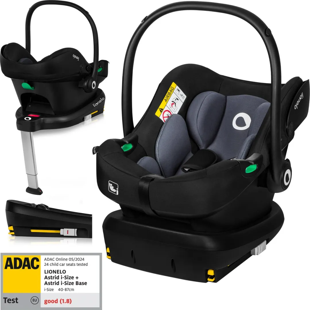 Lionelo Astrid i-Size Autostoeltje 40–87cm + ISOFIX-Basis - Beige
