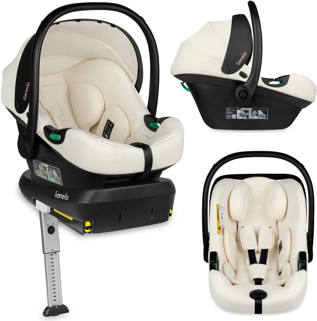 Lionelo Astrid i-Size Autostoeltje 40–87cm + ISOFIX-Basis - Beige