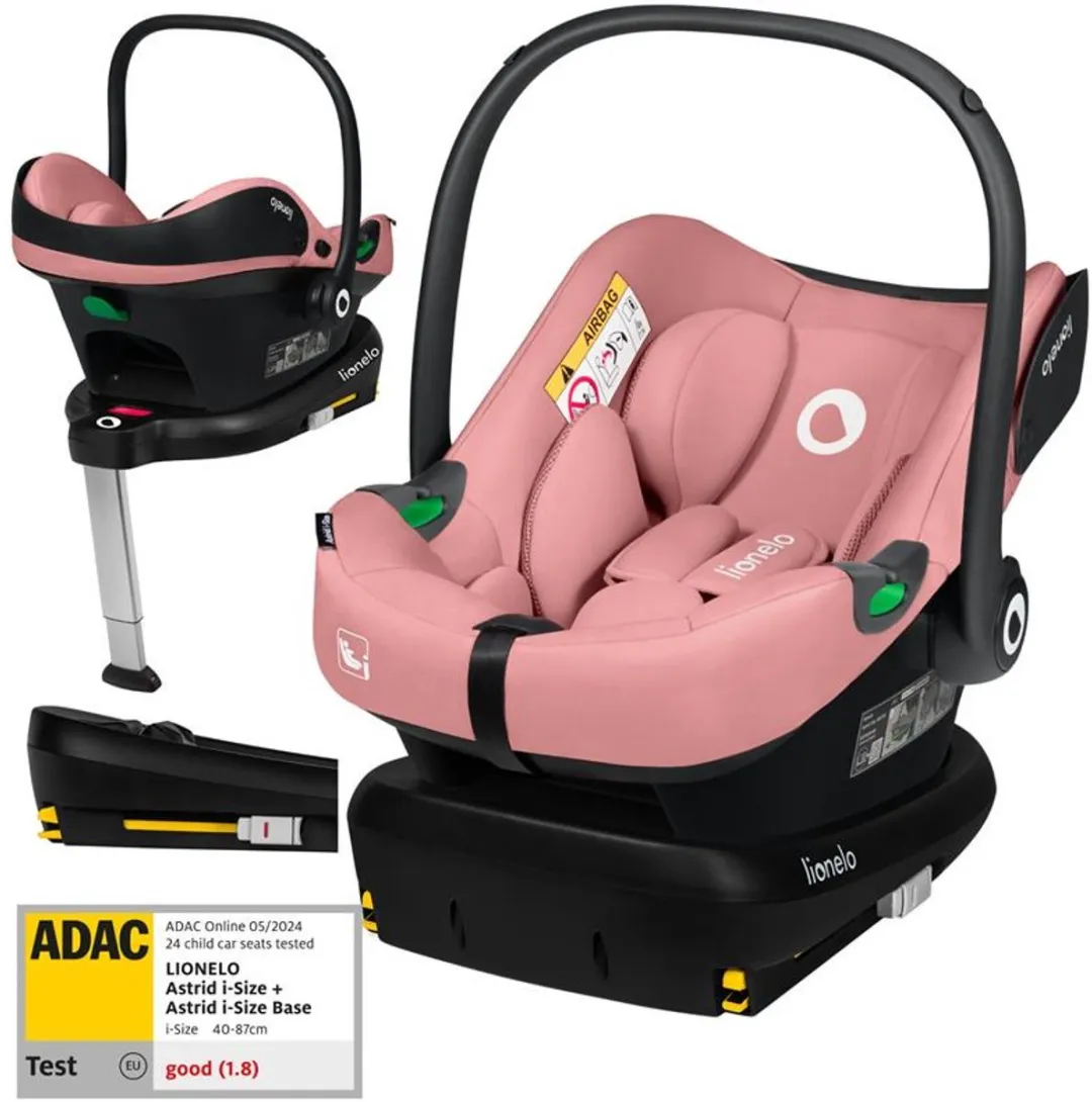 Lionelo Astrid i-Size Autostoeltje 40–87cm + ISOFIX-Basis - Beige