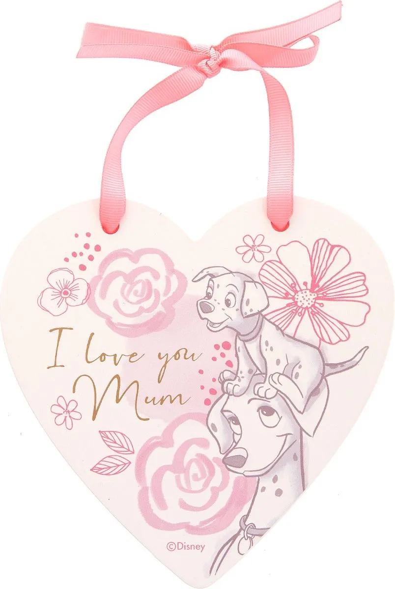 Disney 101 Dalmatiërs Hart Hanger I Love You Mum 16cm