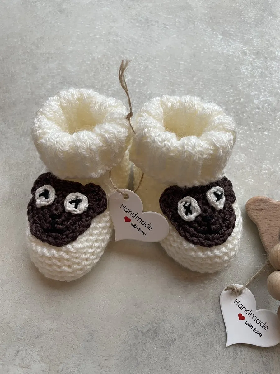Disney Handgehaakte Babyslofjes 0–6 maanden - Bruin - afbeelding 3 van 5