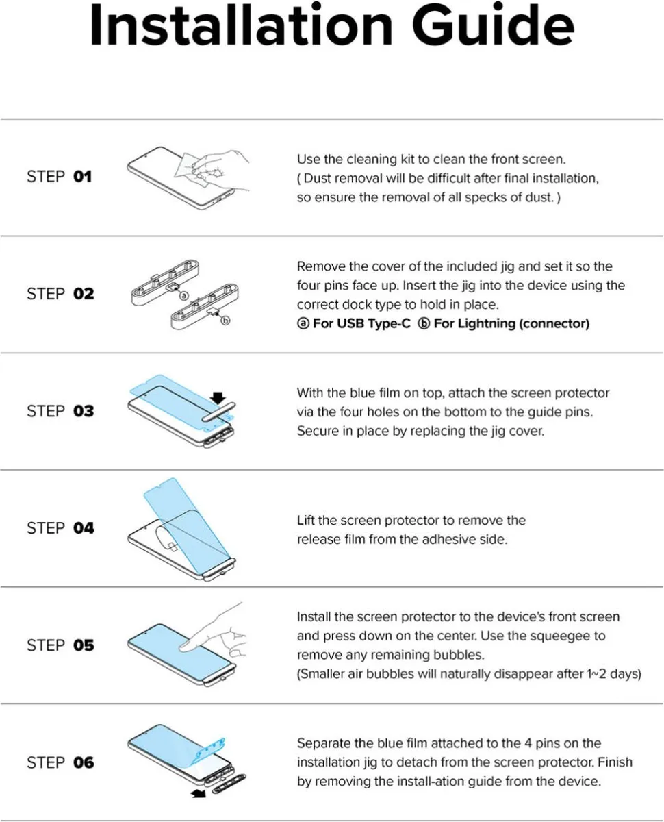 Ringke Screen Protector Samsung Galaxy S23 - 9H Tempered Glass - Inclusief Jig - afbeelding 6 van 6