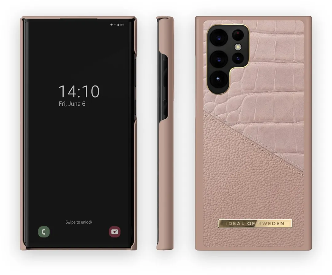 iDeal of Sweden Fashion Case Atelier Galaxy S22 Ultra Rose Smoke Croco - afbeelding 5 van 5