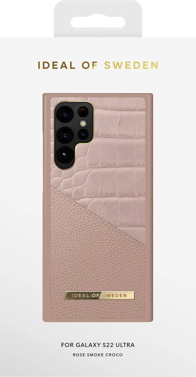 iDeal of Sweden Fashion Case Atelier Galaxy S22 Ultra Rose Smoke Croco - afbeelding 2 van 5