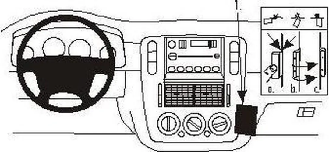 Brodit ProClip 852957 Telefoonhouder - Ford Explorer 2002-2005 - Zwart