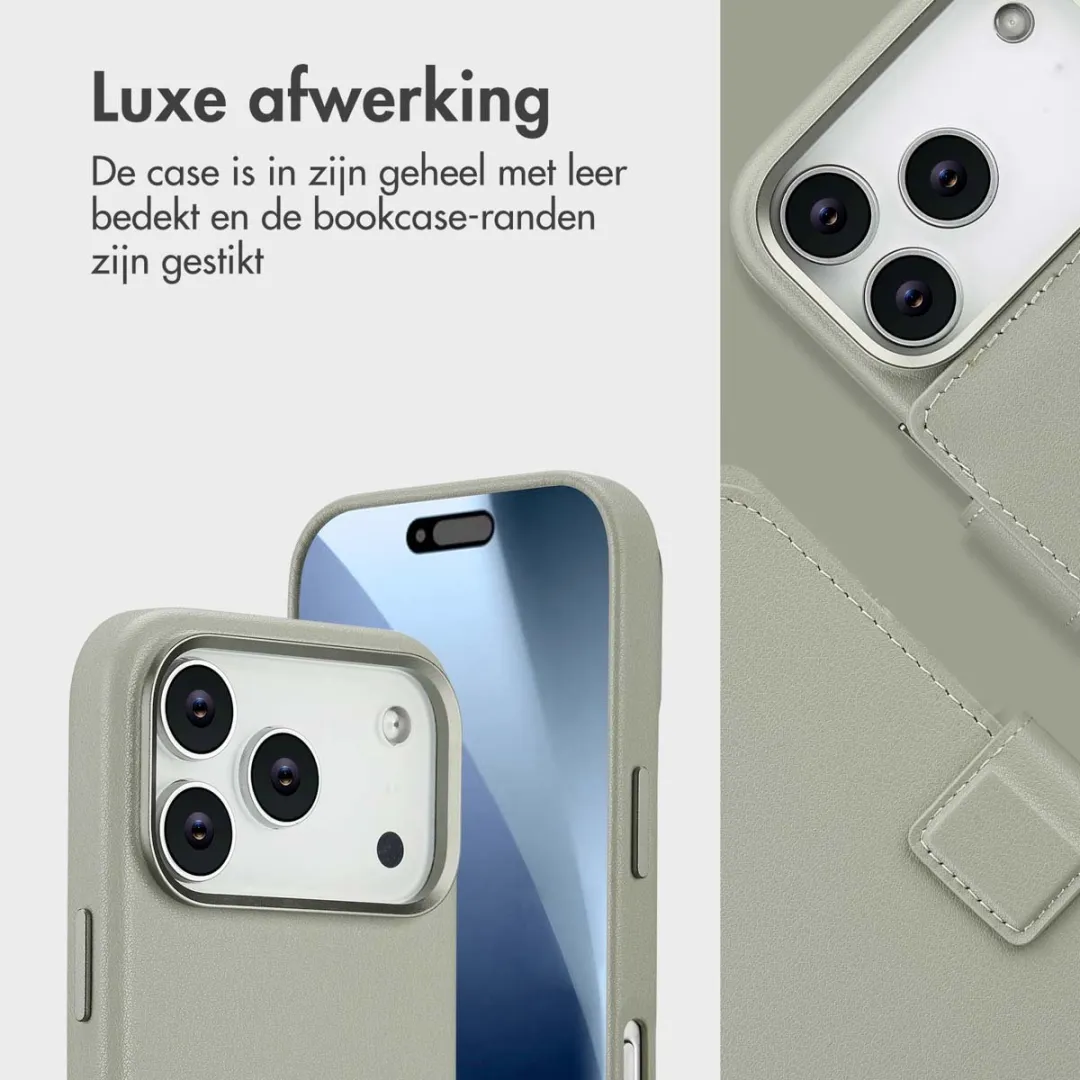 Accezz Hoesje iPhone 17 Pro Light Grey - 3 Pasjes MagSafe
