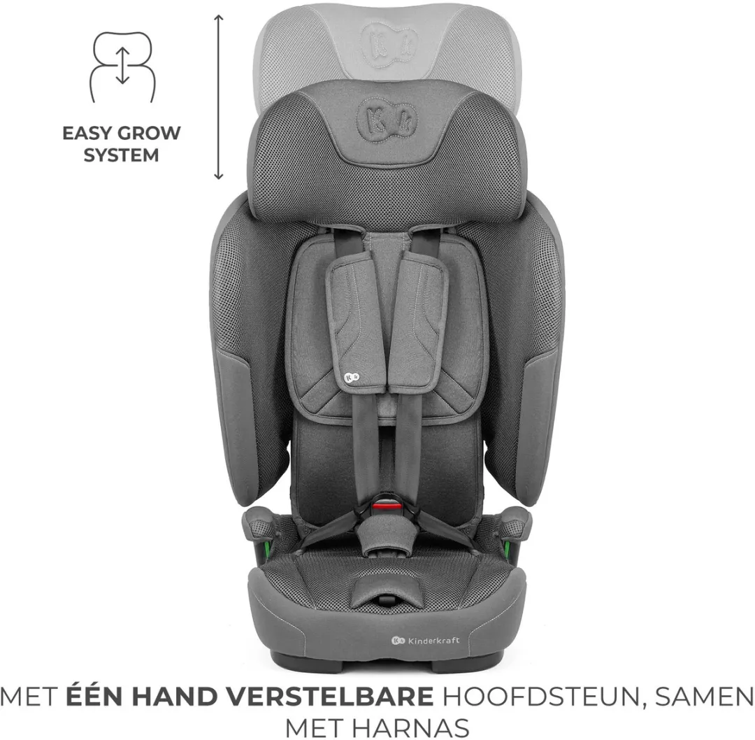 KinderKraft FIX2GO i-Size Autostoel 76-150cm - Groep 2/3 - Grijs