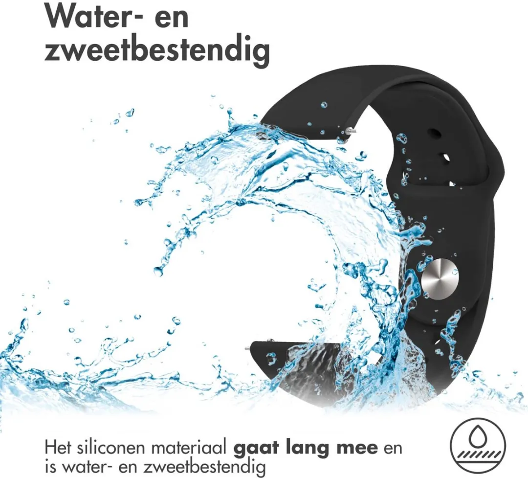 Imoshion Siliconen Sportband 20mm - Zwart