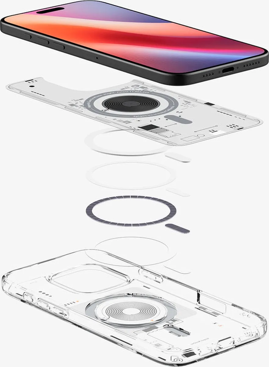 Spigen Ultra Hybrid MagFit ACS08792 Hoesje - iPhone 16 Pro - Transparant