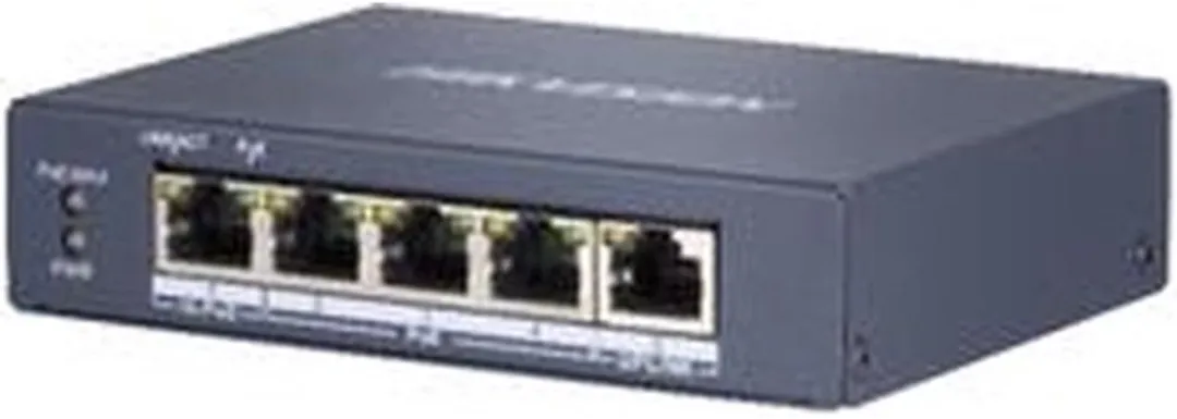 Hikvision DS-3E0505HP-E Pro Series Switch 5x PoE - 65W - Blauw