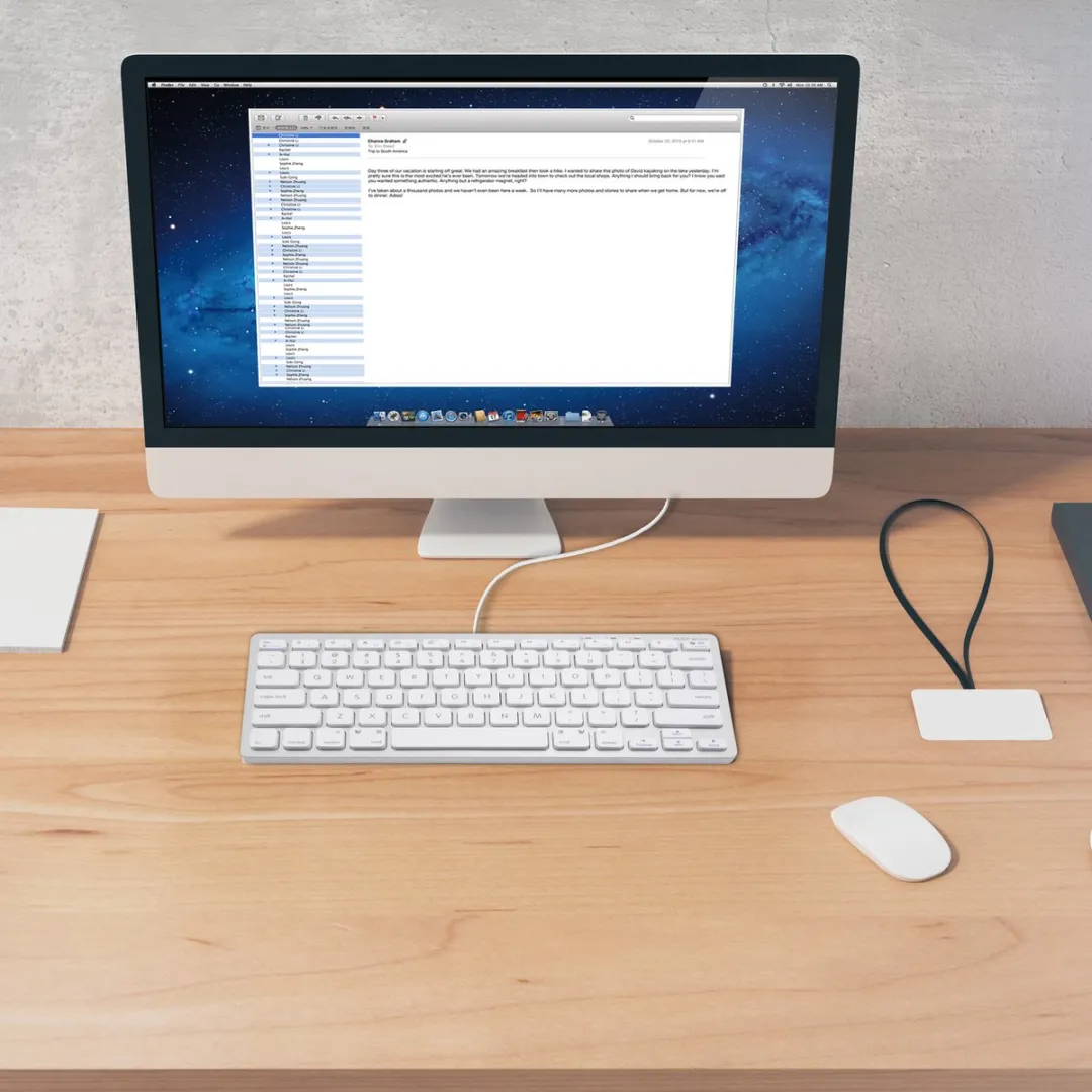 Macally UCSLIMKEYCA USB-C Toetsenbord - Wit - QWERTY