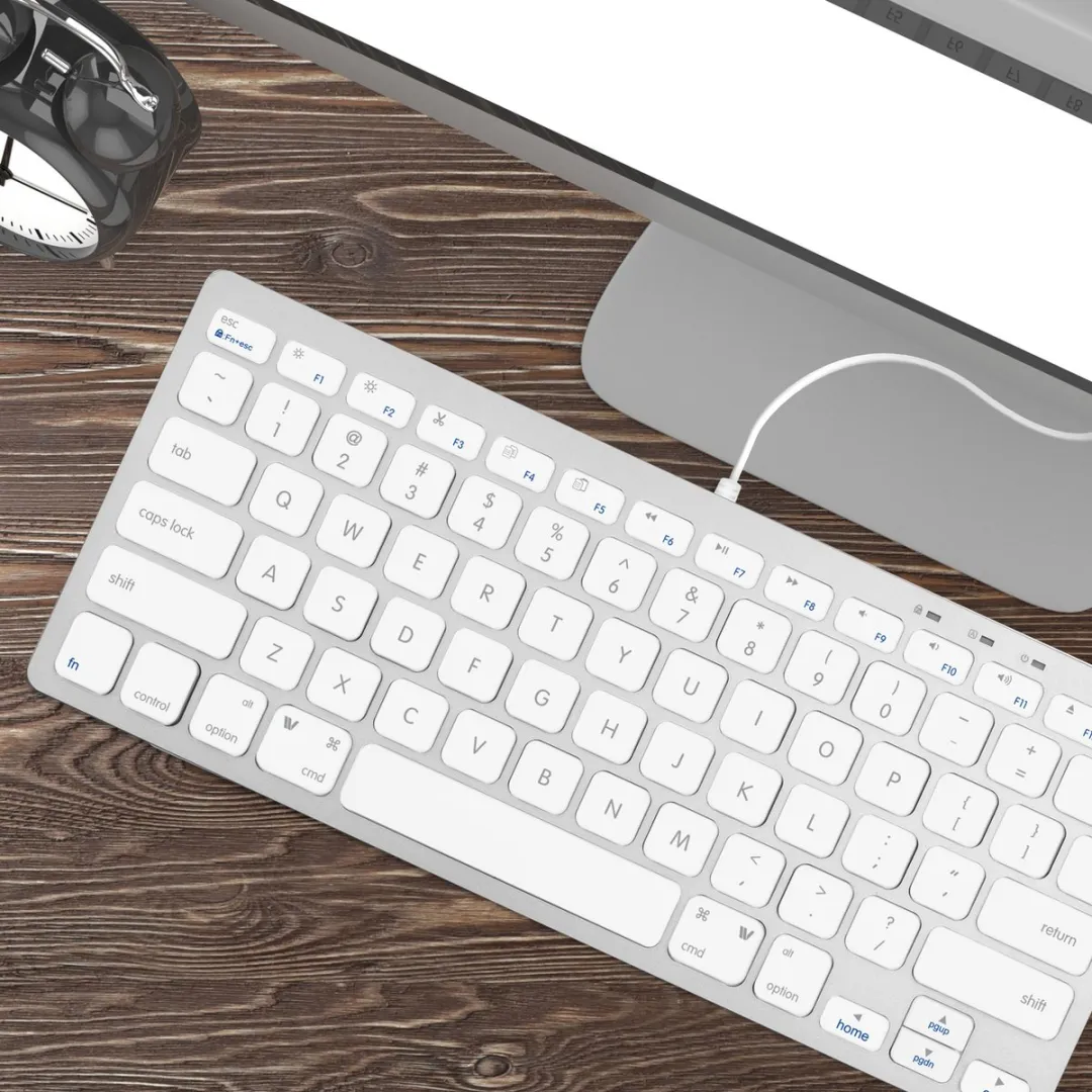 Macally UCSLIMKEYCA USB-C Toetsenbord - Wit - QWERTY